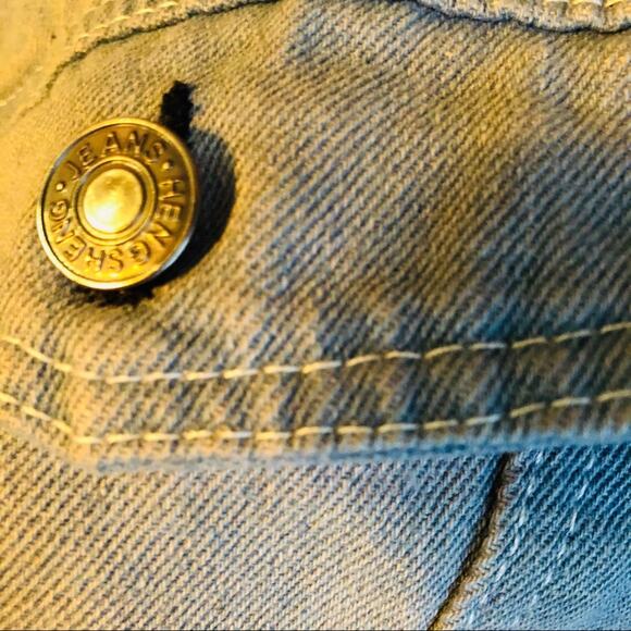 VINTAGE HENGSHENG Light Soft Blue Denim Button Front Jean Jacket Small - Picture 7 of 8
